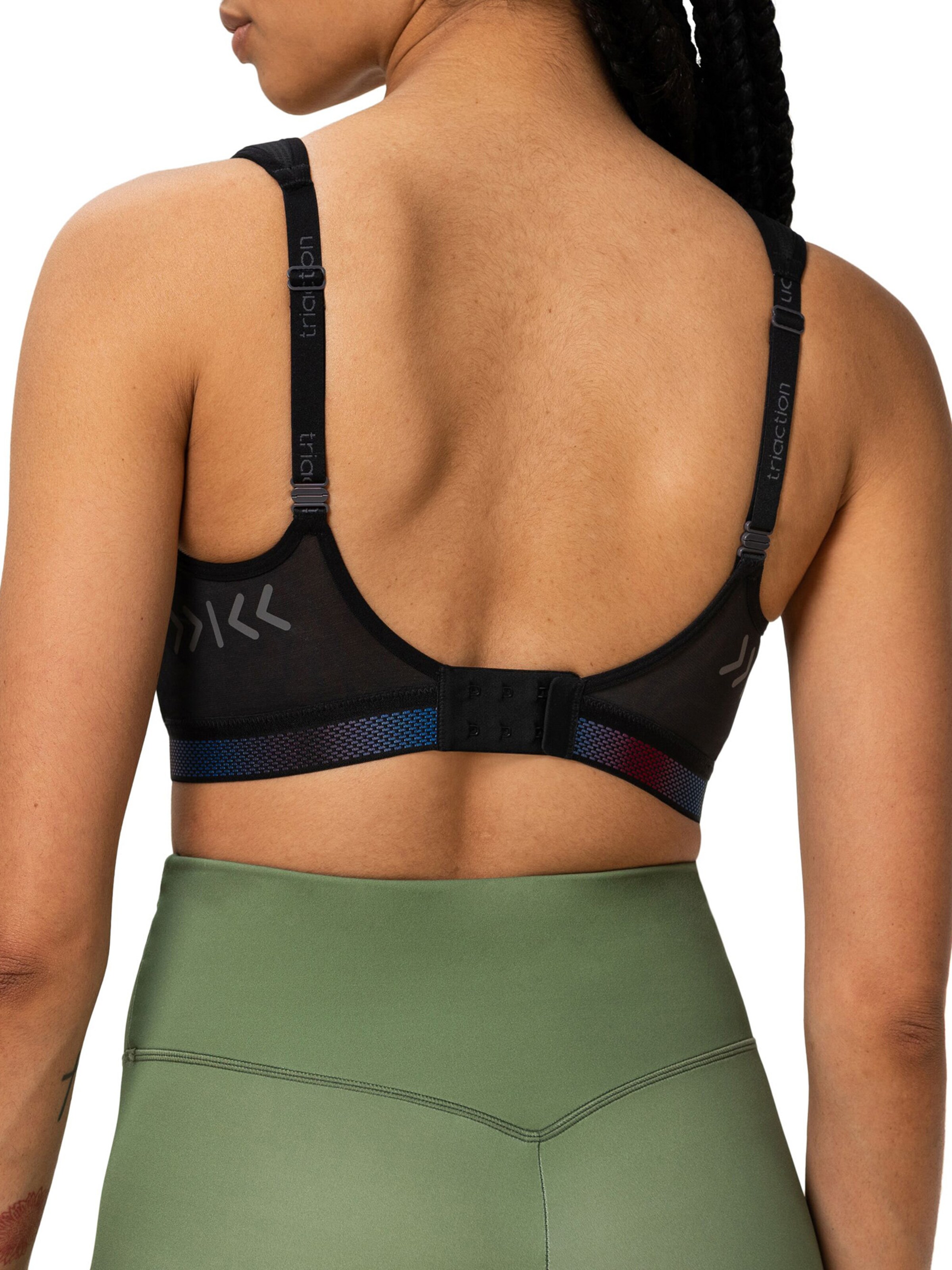 TRIUMPH Bustier Sport bh 'Triaction Cardio Flow' in Zwart