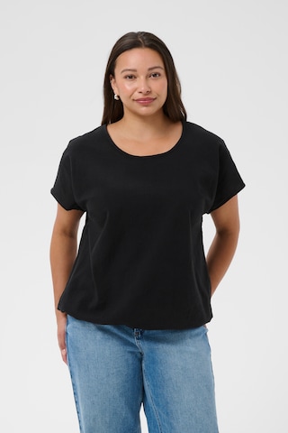 KAFFE CURVE - Blusa 'KCNana' en negro: frente