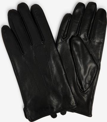 eem Full Finger Gloves in Black: front