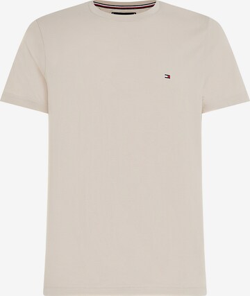 Coupe slim T-Shirt TOMMY HILFIGER en beige : devant