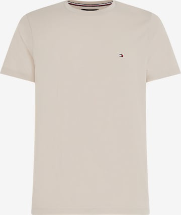 Coupe slim T-Shirt TOMMY HILFIGER en beige : devant