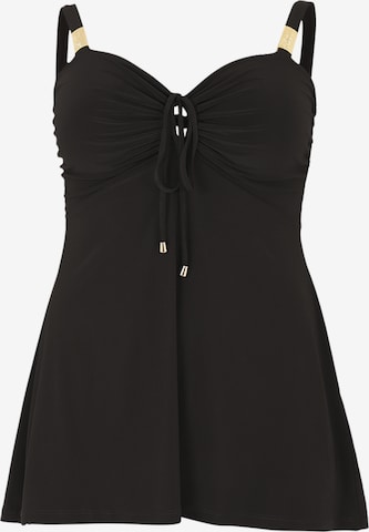 Yoek Top in Black: front