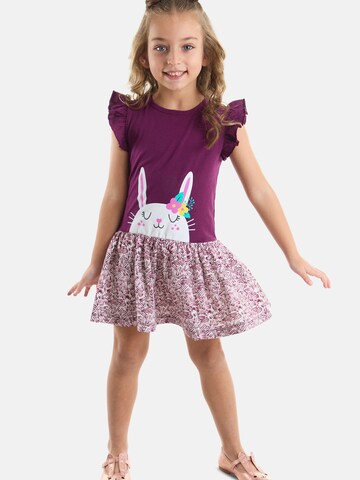 Denokids Dress 'Cute Bunny' in Rot: Vorderseite