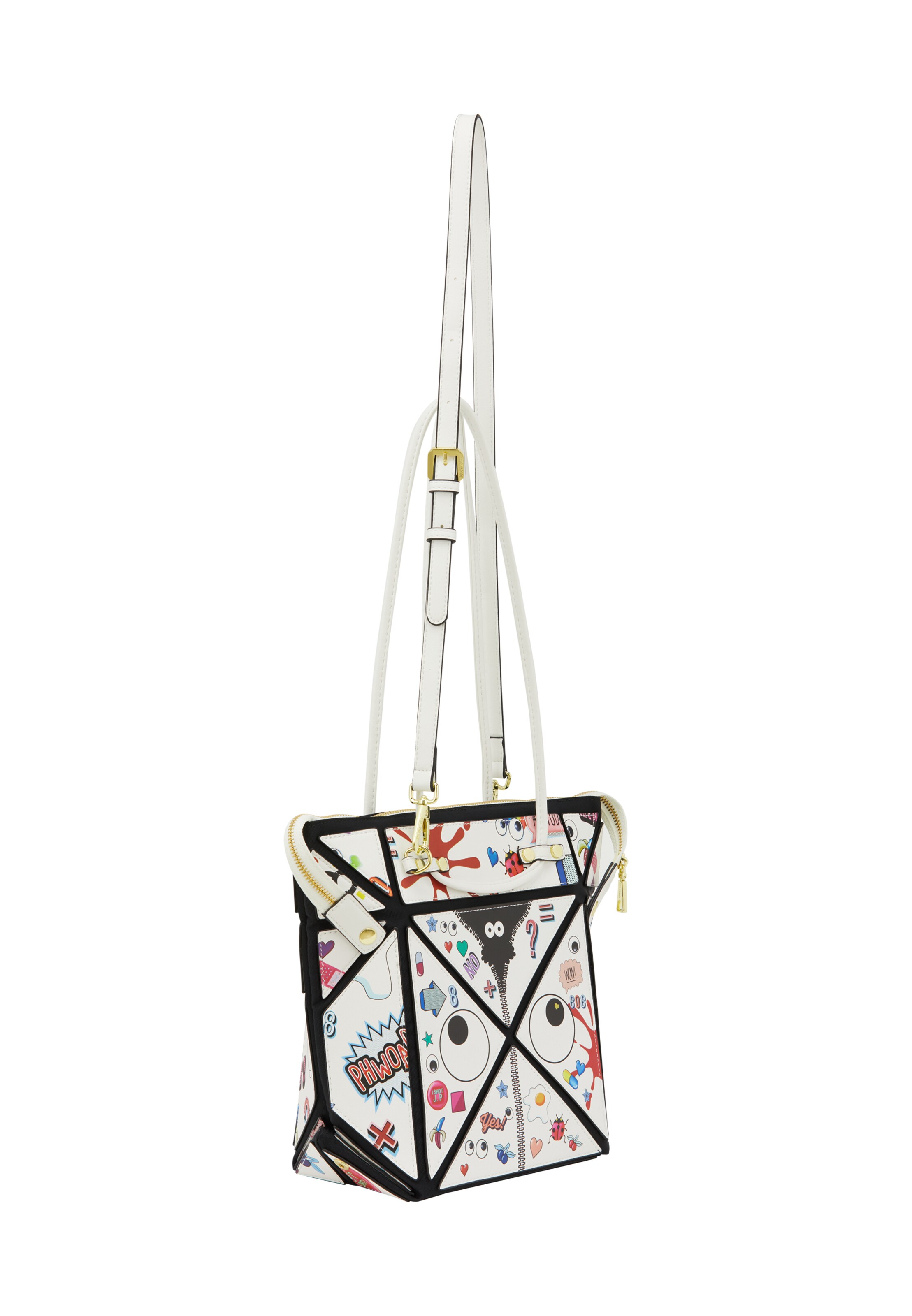 MYMO Taška přes rameno 'Pop Eyetheme' – bílá