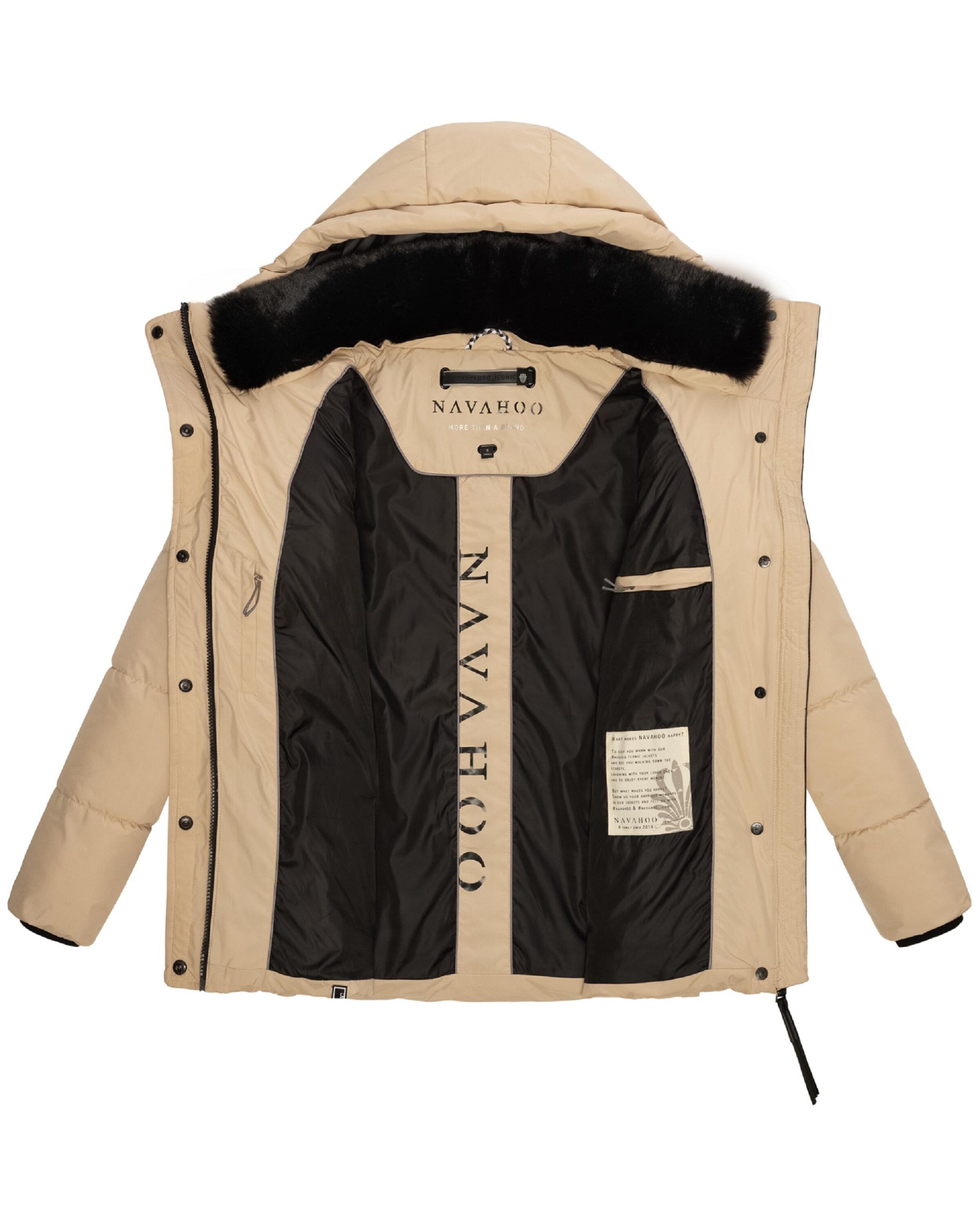 NAVAHOO Vinterjacka 'Sag Ja XIV' i beige
