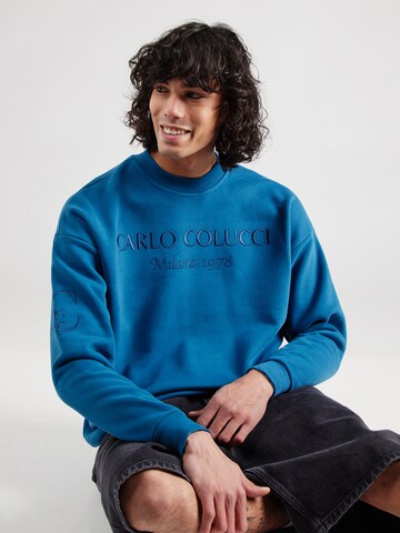 Sweat-shirt Carlo Colucci en bleu