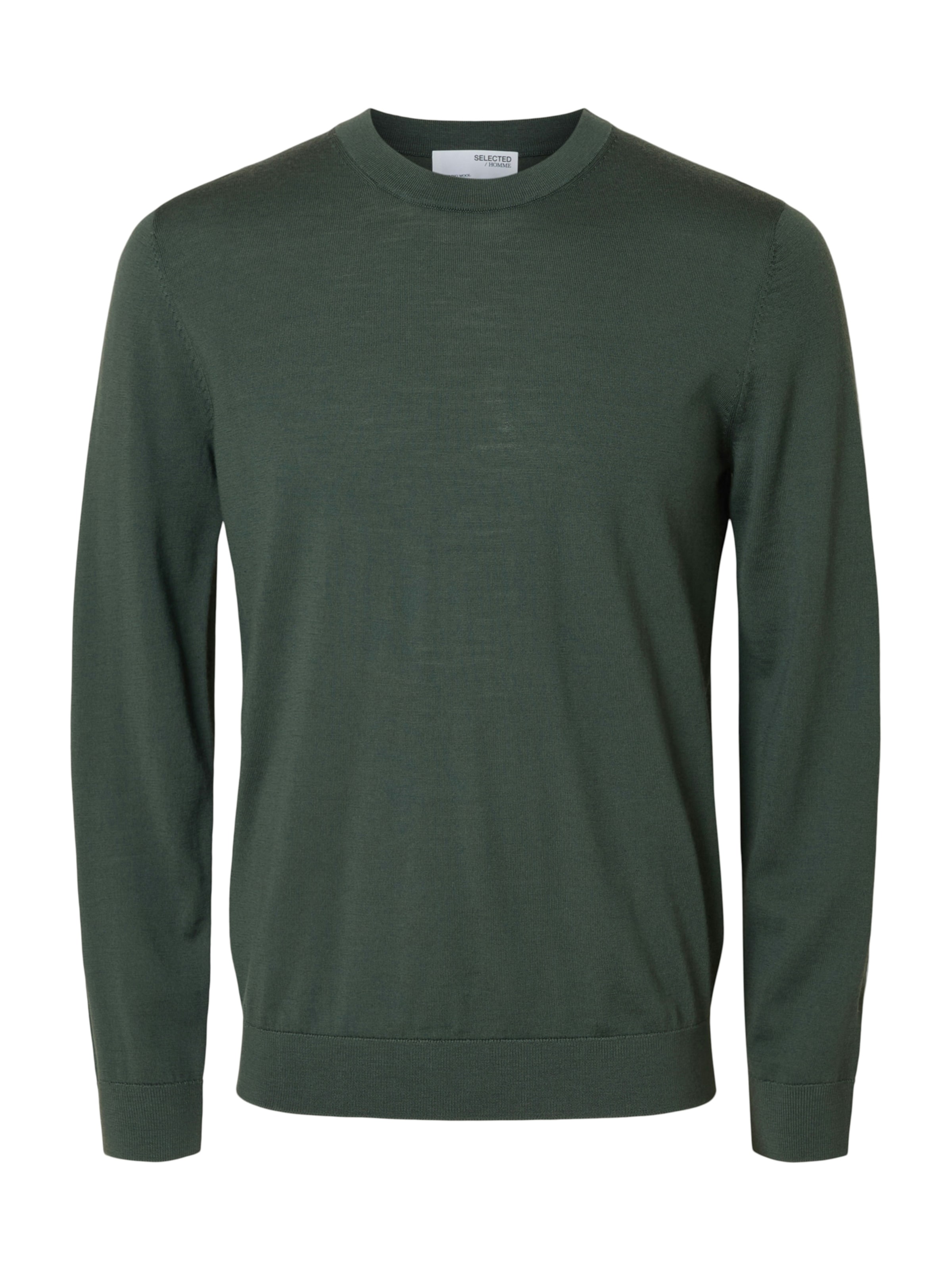 Pull-over 'SLHTray' SELECTED en vert : devant