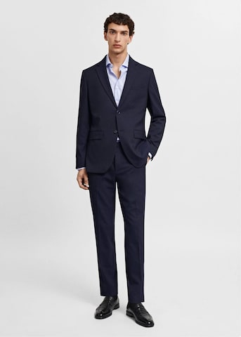 MANGO MAN Slim Fit Hemd 'Selva' in Blau