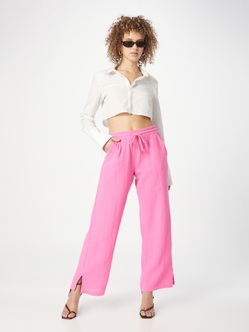 JDY Lużny krój Spodnie 'THEIS' w kolorze różowy