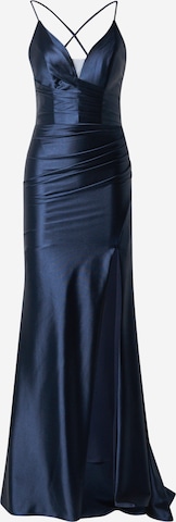 mascara - Vestido de noche en azul: frente