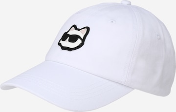 Cappello da baseball 'Ikonik 2.0' di Karl Lagerfeld in bianco: frontale