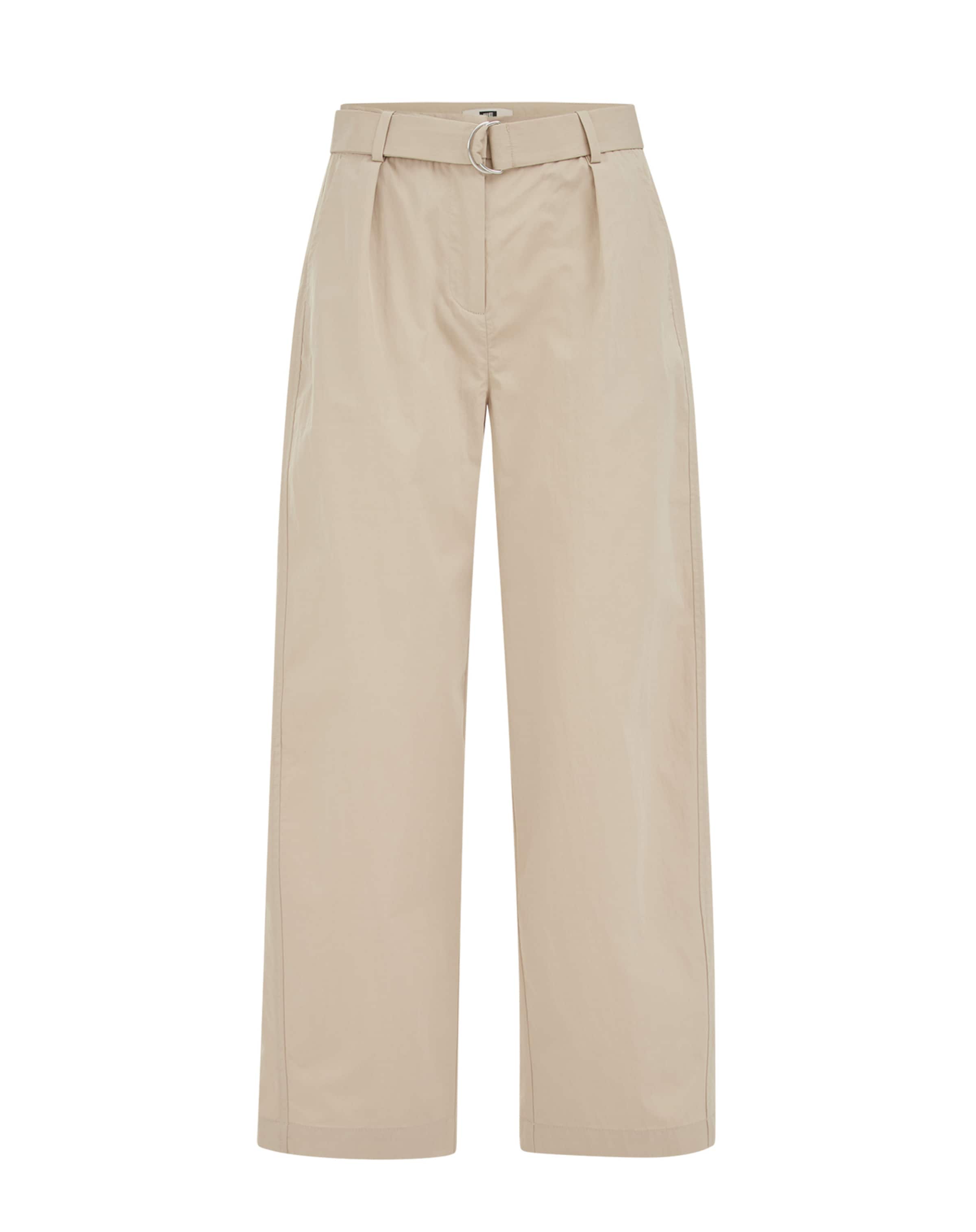 WE Fashion Sod Hlače z naborki | bež barva: sprednja stran