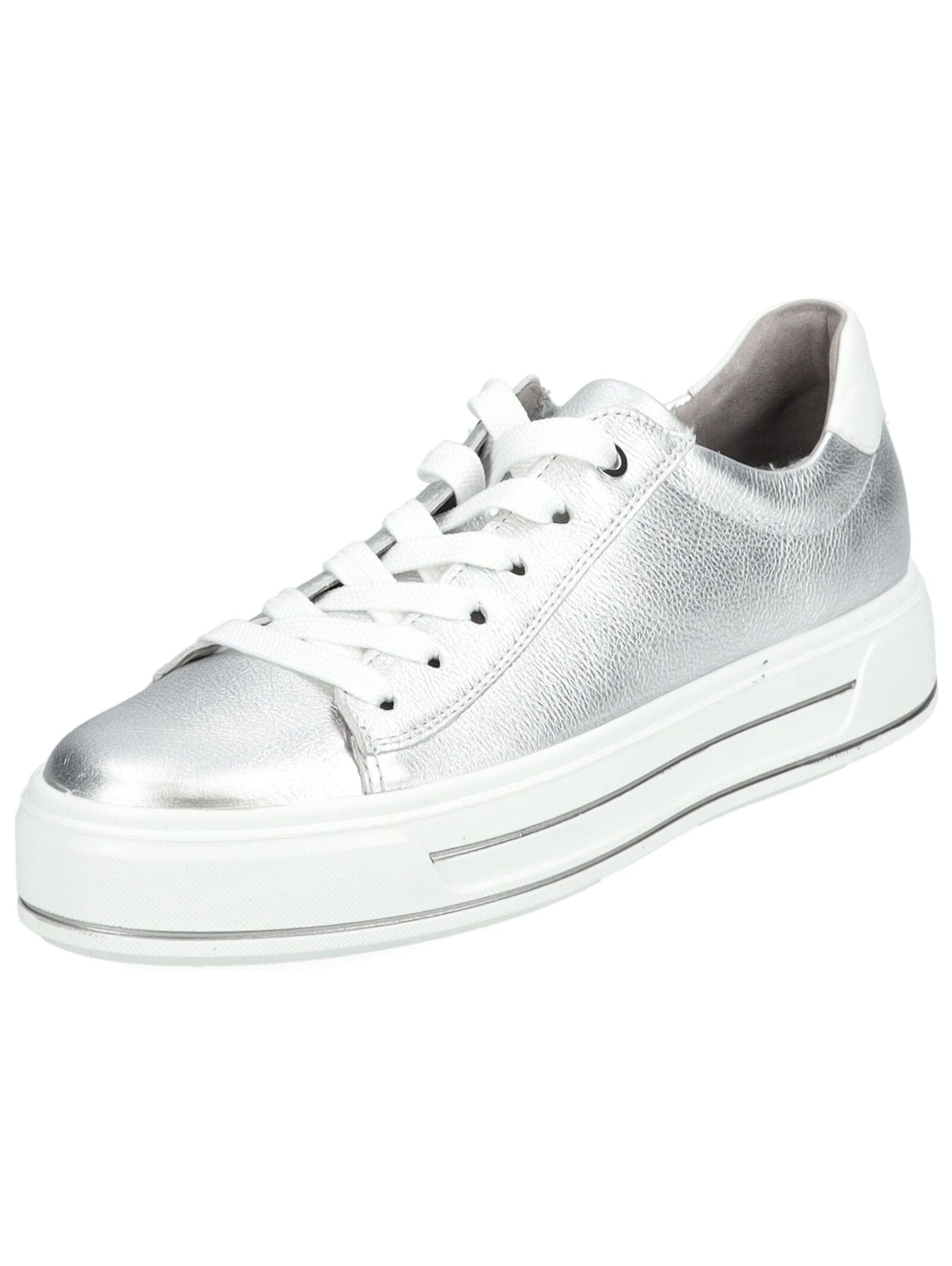 Baskets basses ARA en argent : devant