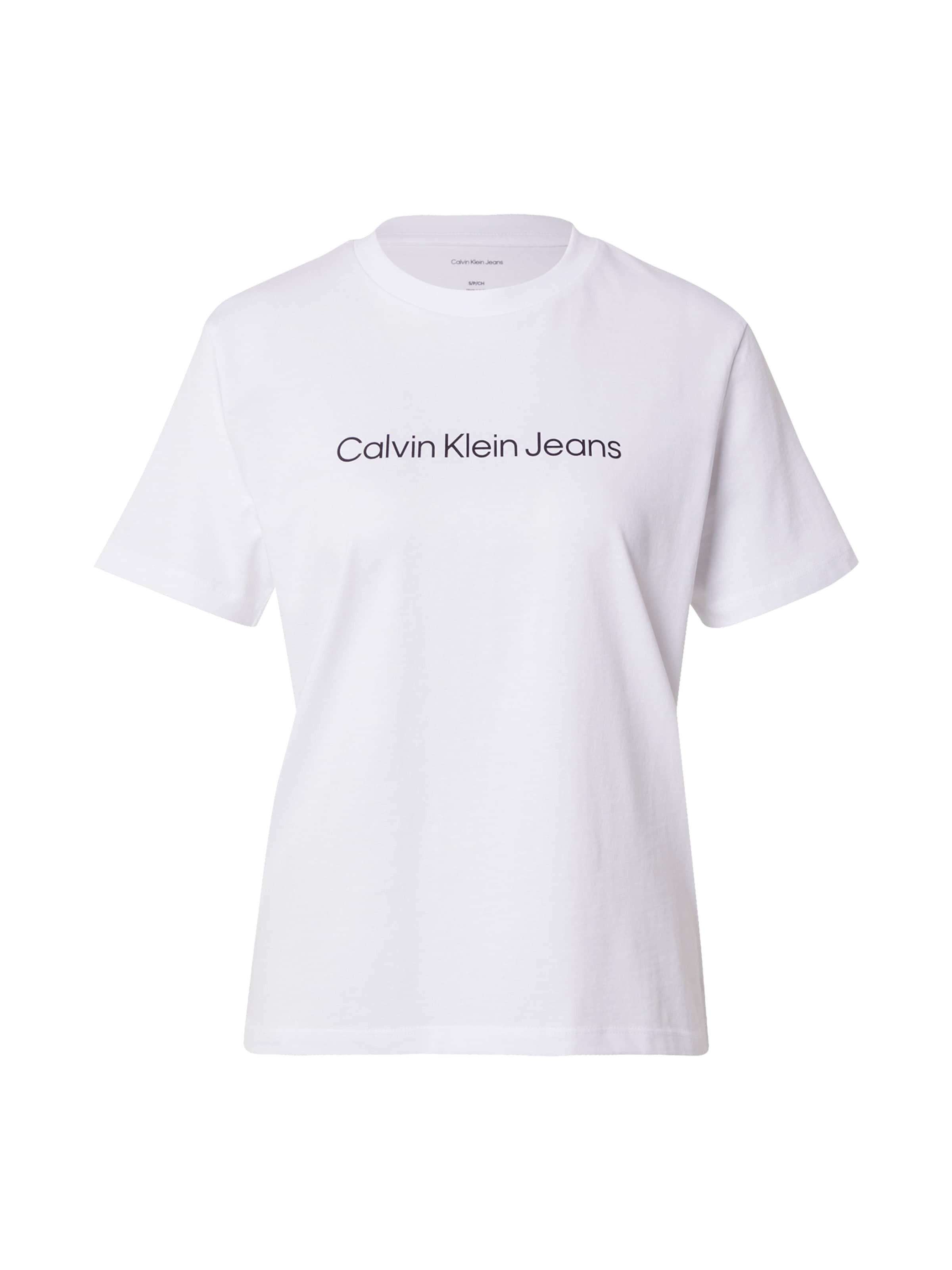 Tricou de la Calvin Klein Jeans pe alb: față