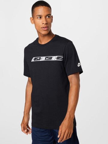 T-Shirt Nike Sportswear en noir : devant