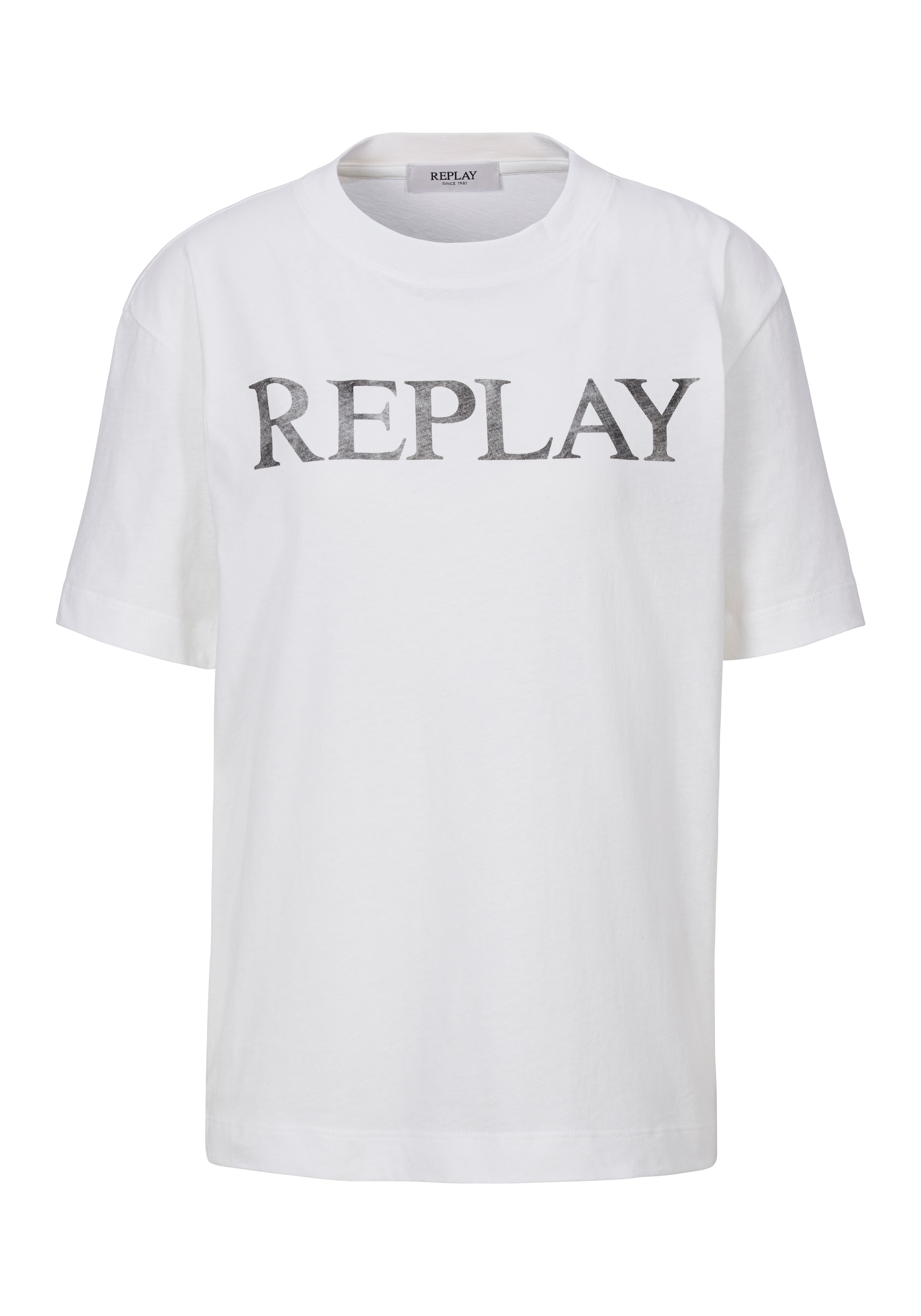 REPLAY Shirt in Mottled black / Off white, Item view