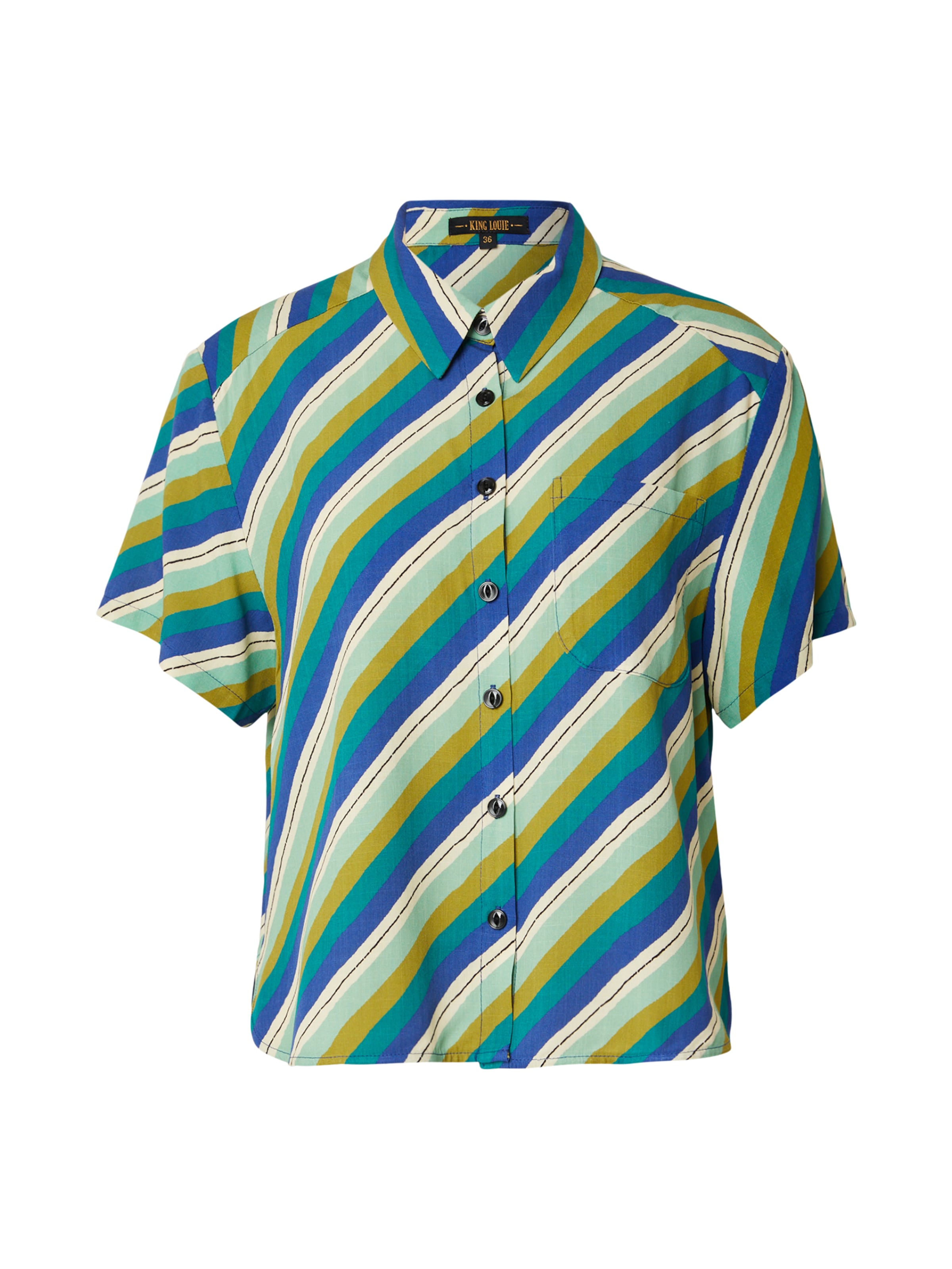 King Louie Blúzka 'Evelina' - Modrá: predná strana