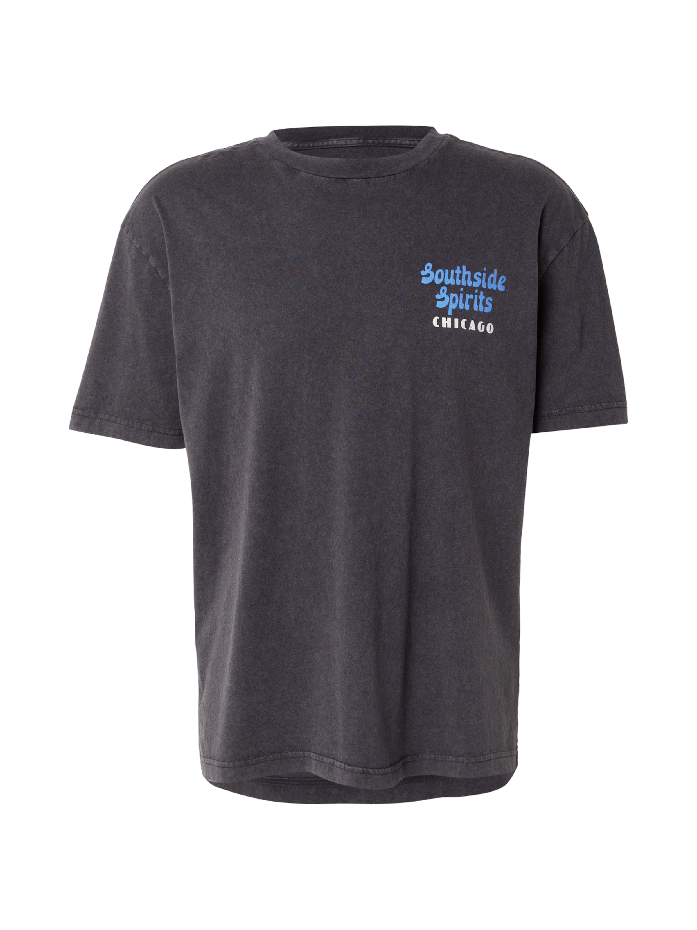 HOLLISTER Тениска в лазурно синьо / светлосиво / черно / бяло, Преглед на продукта