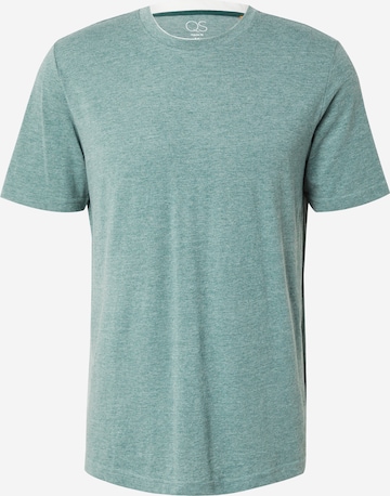 T-Shirt QS en bleu : devant