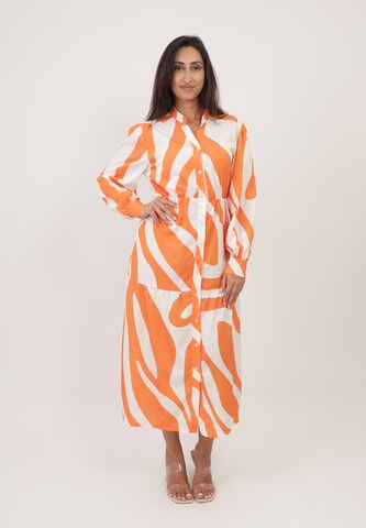 Robe Elara en orange : devant