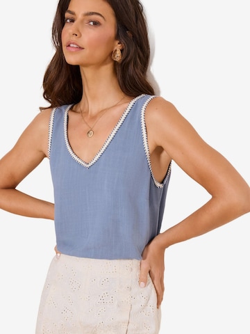 Lipsy Top | modra barva: sprednja stran