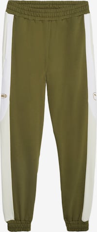 PUMA Tapered Workout Pants in Green: front