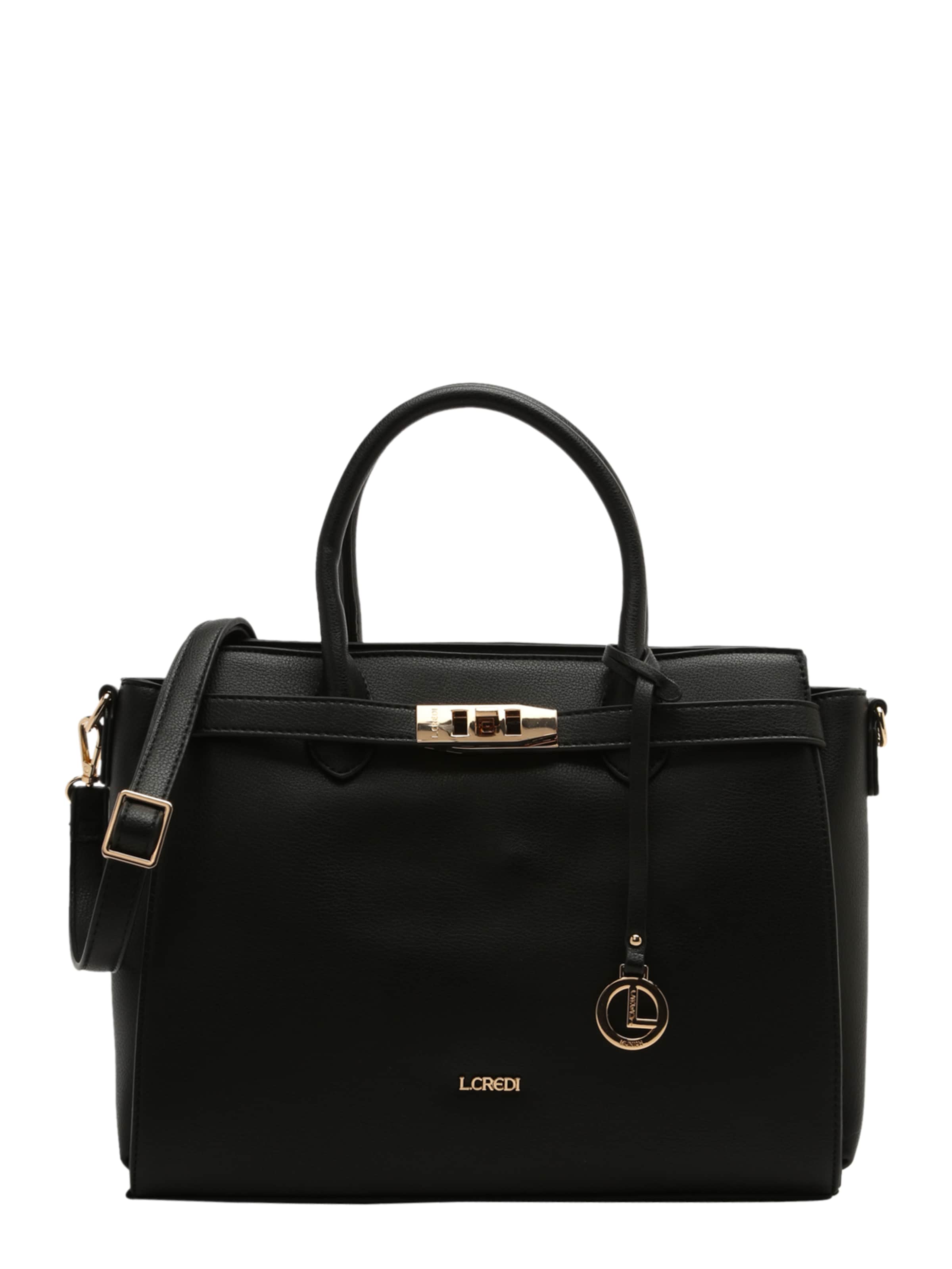 L.CREDI Handtas 'Konstanze' in Zwart: voorkant