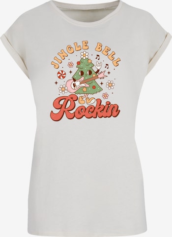T-shirt 'Jingle Bell Rockin Christmas' F4NT4STIC en beige : devant