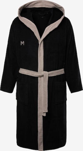 Peignoir long Men Plus en noir : devant