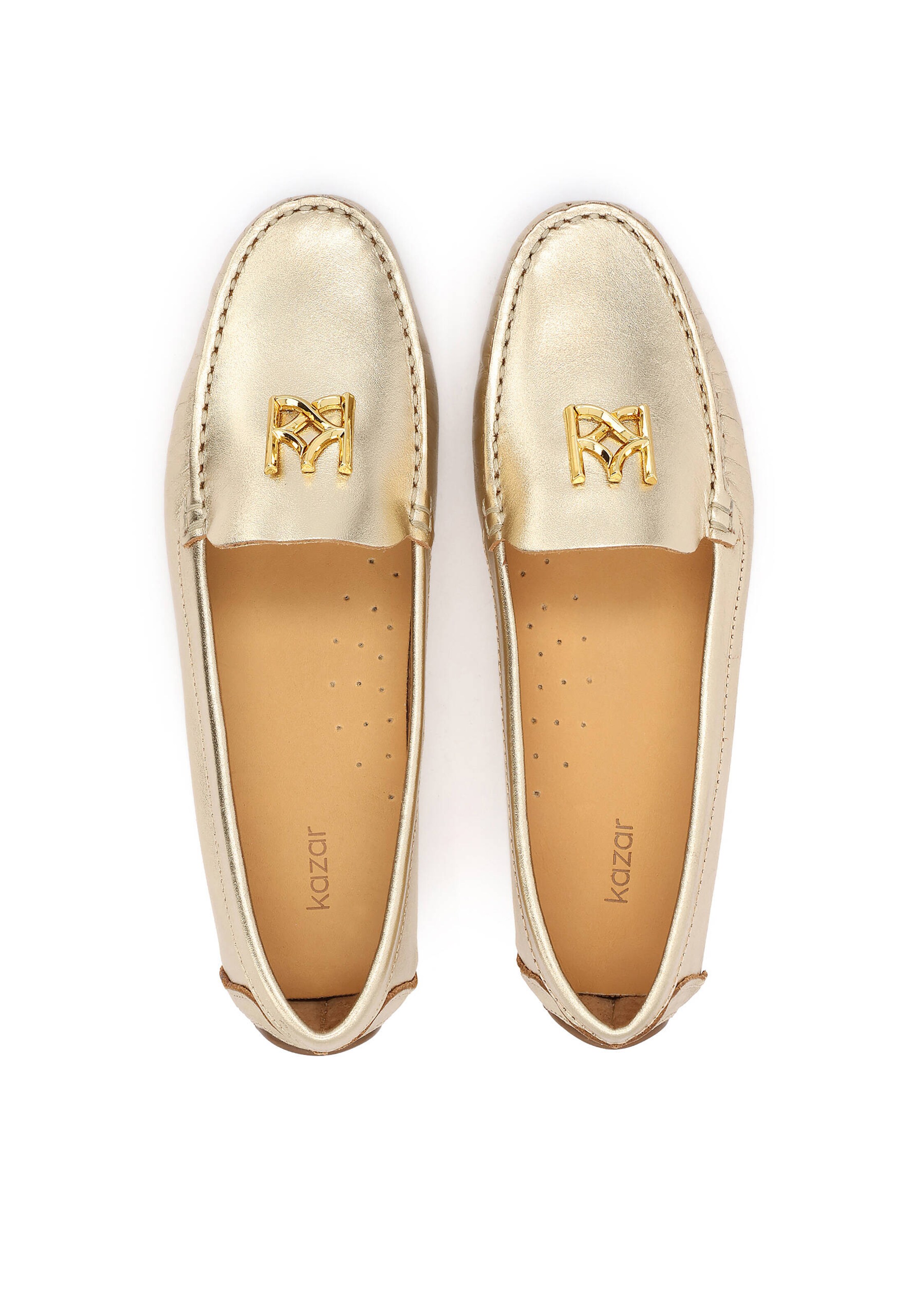 Mocassin Kazar en or