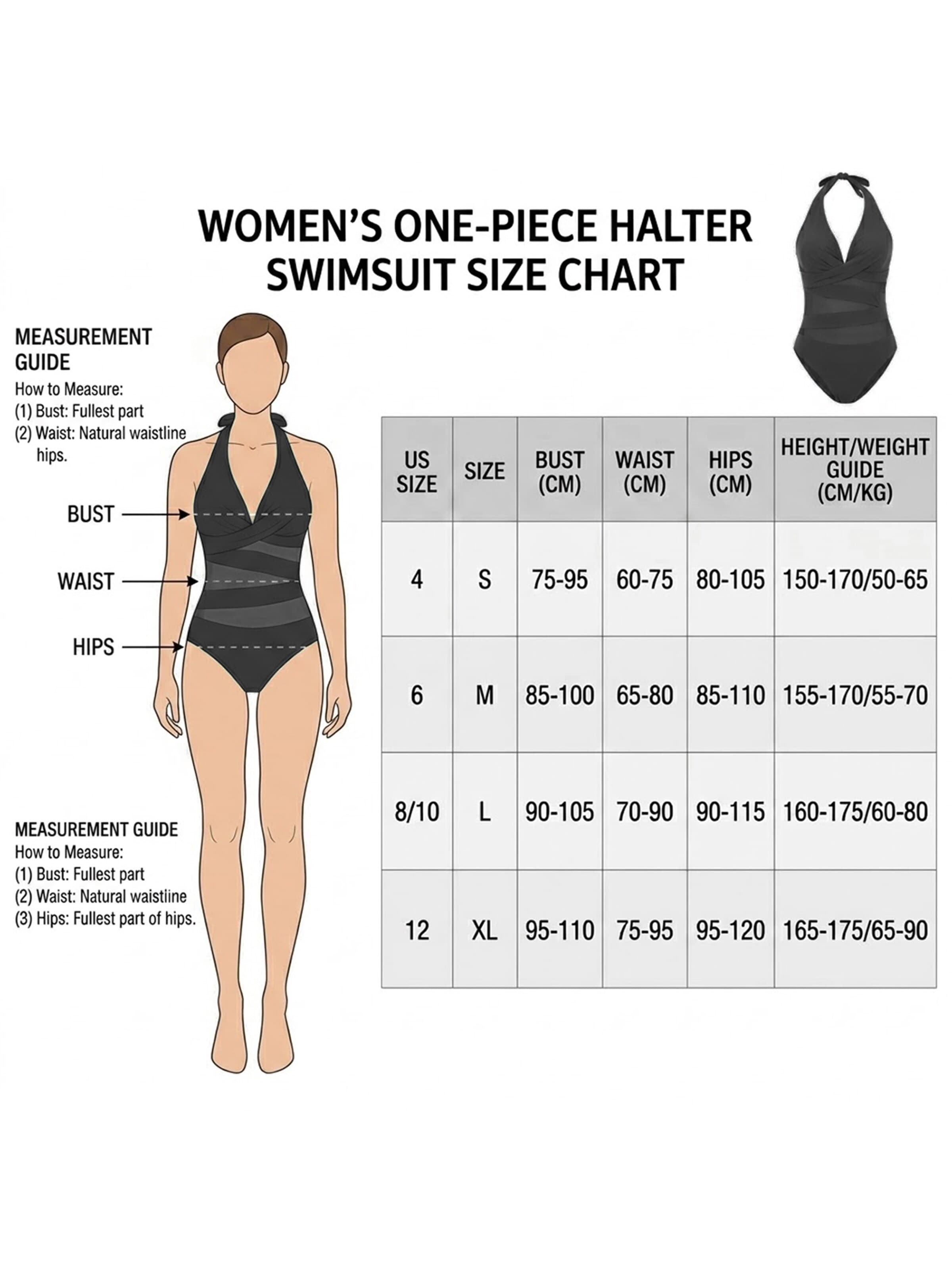 MEETWEE Classic Swimsuit in Black