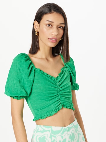 Nasty Gal Blouse in Green: front