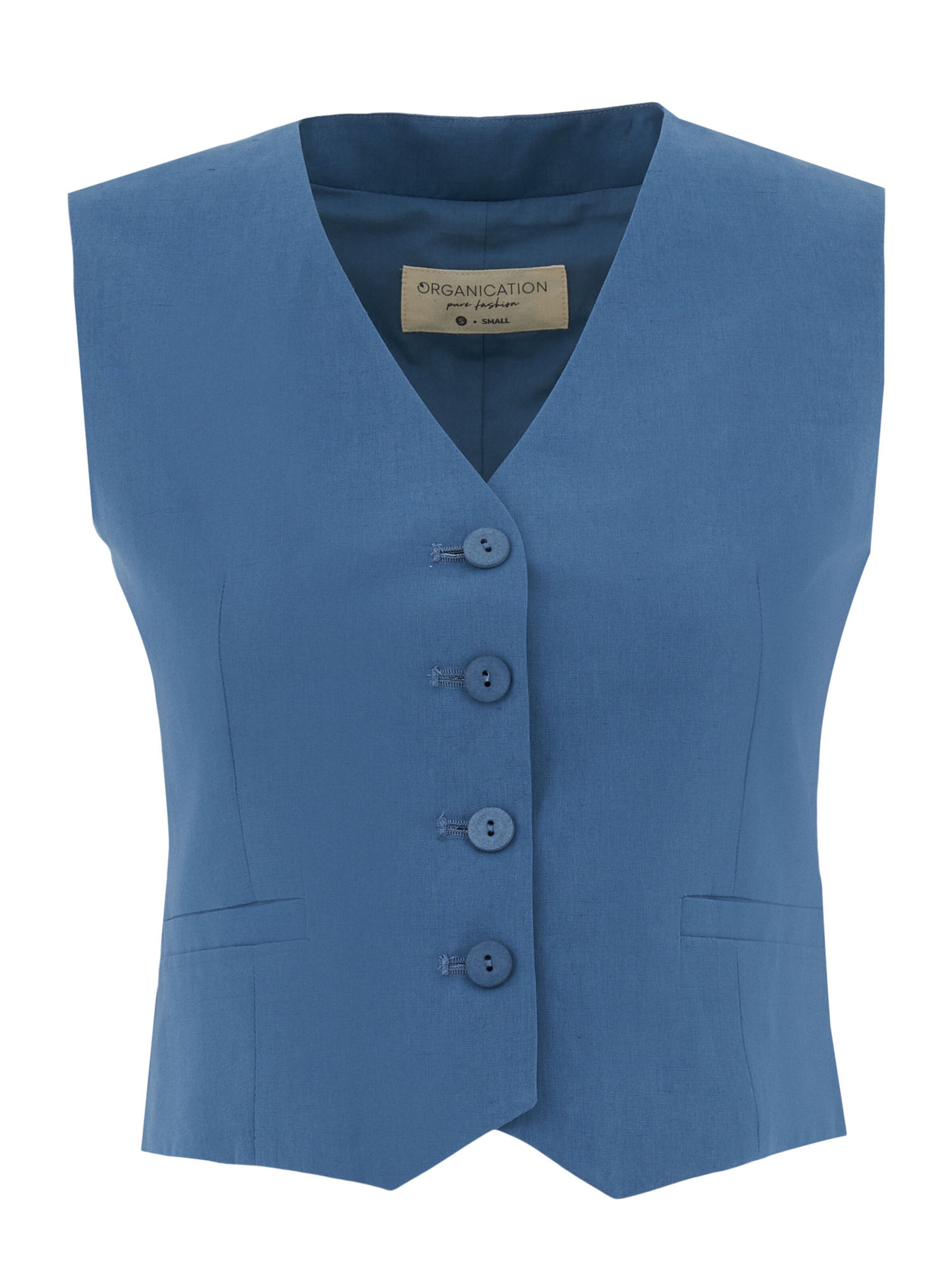 Organication Suit Vest in Blue: front