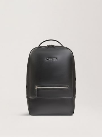 NEGOTIA Leather Backpack 'Averon' in Black: front