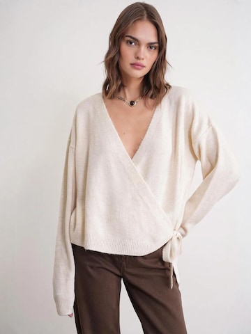 MixRay - Casaco de malha em branco: frente