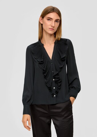 s.Oliver BLACK LABEL Bluse in Schwarz: Vorderseite
