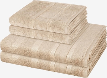 Cawö Towel 'Noblesse' in Brown: front