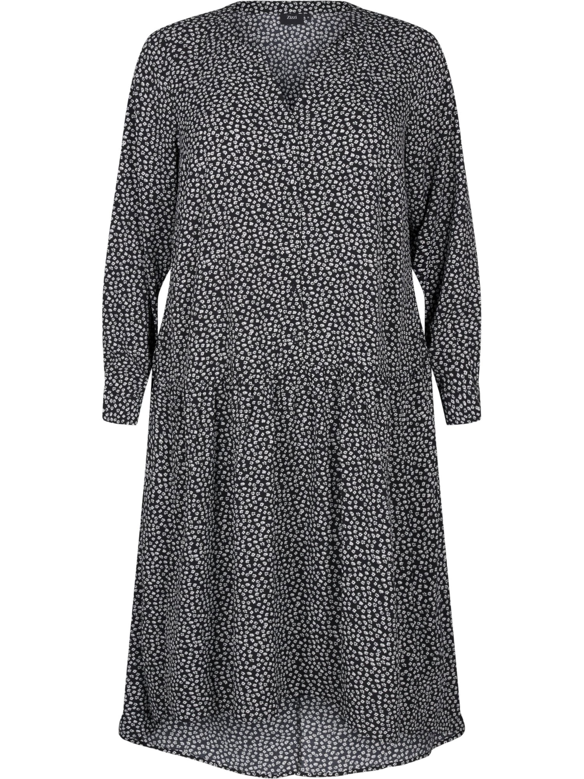 Zizzi Рокля тип риза 'Xanni' в черно: отпред