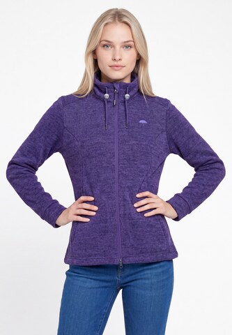 Veste en polaire Schmuddelwedda en violet : devant