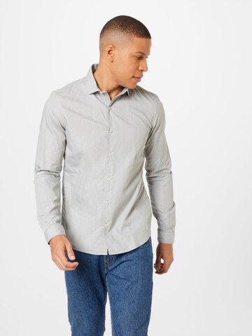 s.Oliver Slim fit Button Up Shirt in Green: front