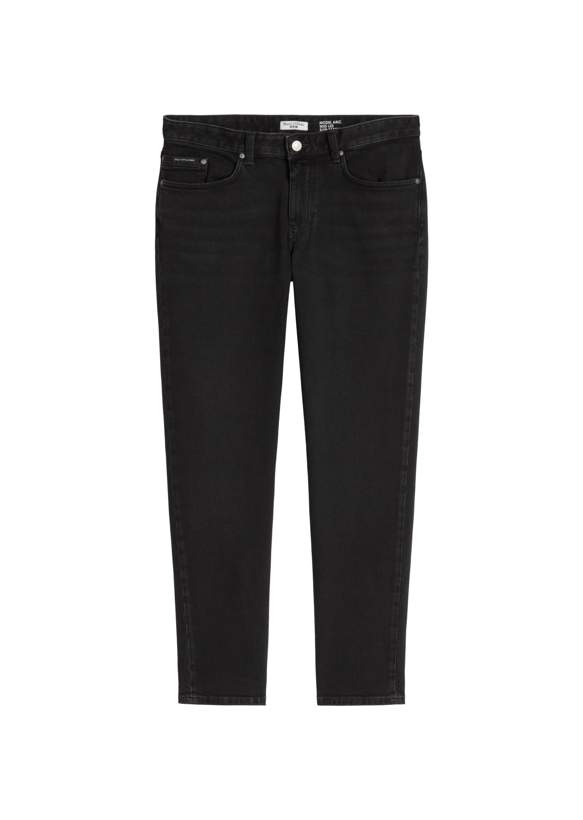 Marc O'Polo DENIM Tapered Jeans in Black: front