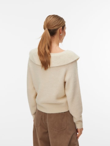 VERO MODA Gebreid vest 'PUFF' in Beige