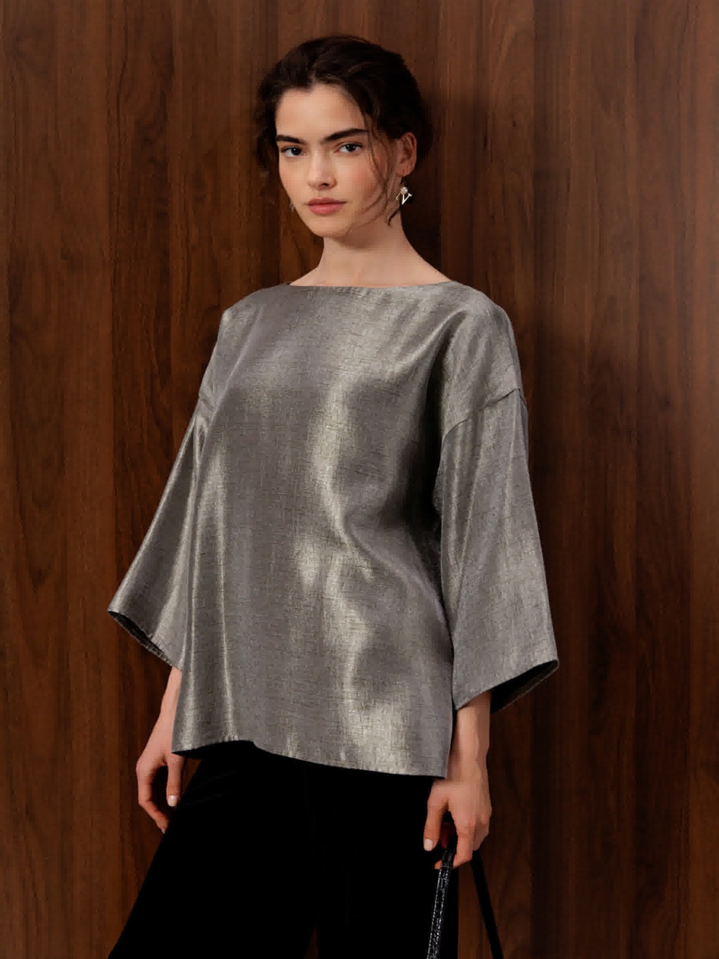 NAULOVER - Blusa ' ' em prata: frente