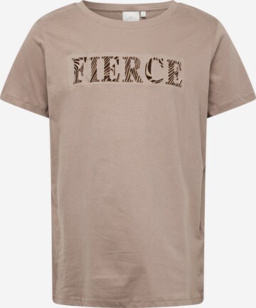 T-shirt 'LERANA' ONLY Carmakoma en marron : devant