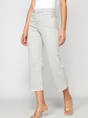 KOROSHI Flared Jeans in Grey: front