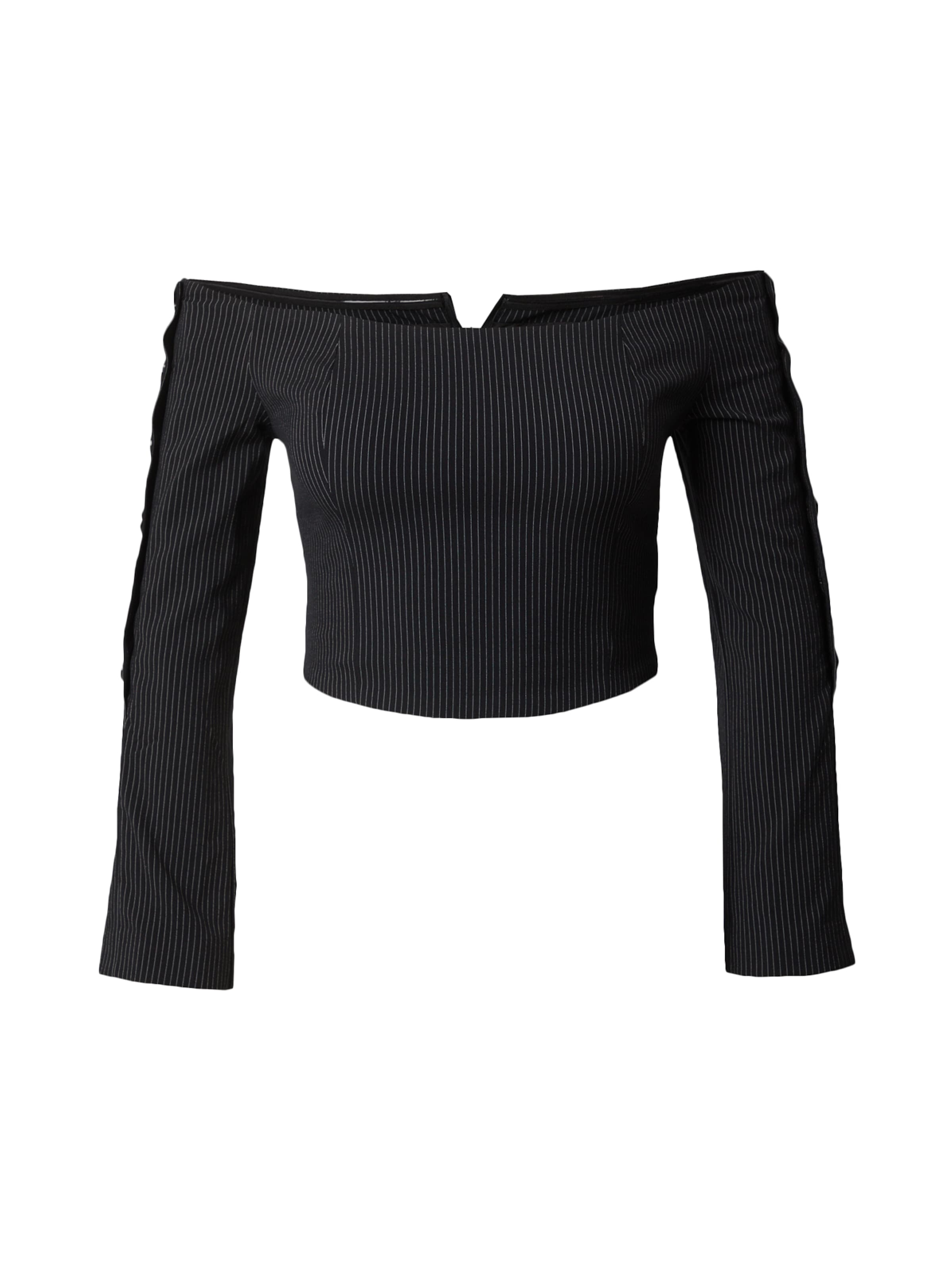 ABOUT YOU x Toni Garrn Top &#x27;Camilla&#x27; in de kleur Grijs / Zwart, Productweergave