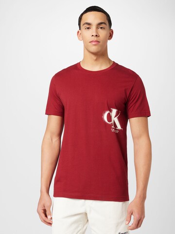 Calvin Klein Jeans Tričko - Červená: predná strana