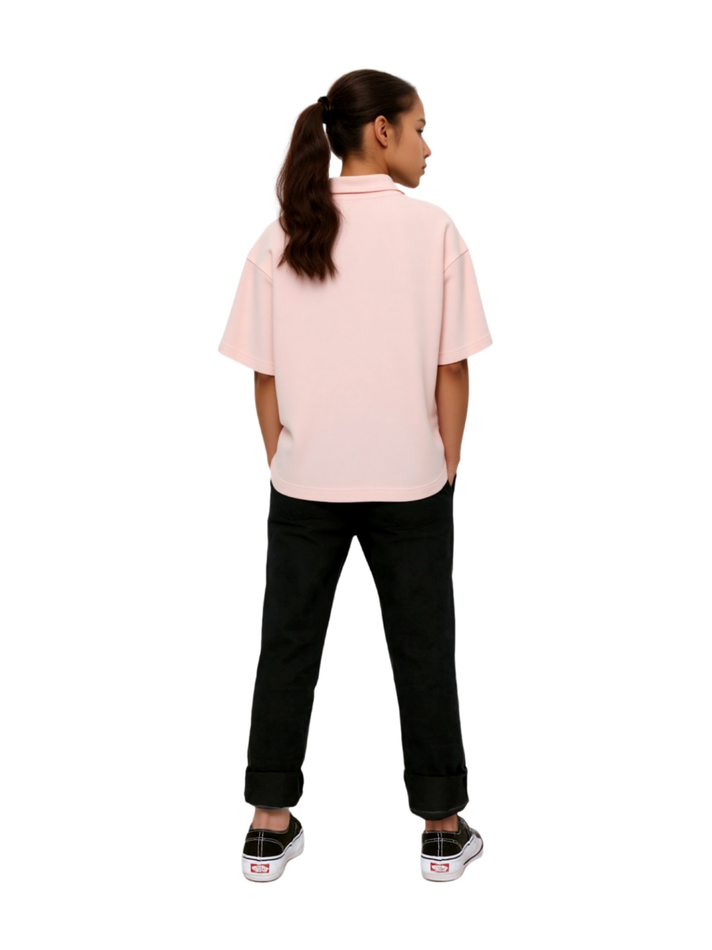 T-Shirt LACOSTE en rose : devant