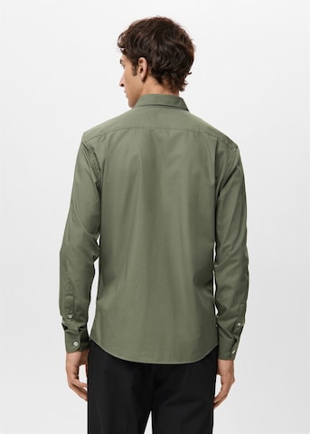 MANGO MAN Regular fit Button Up Shirt 'Play' in Green