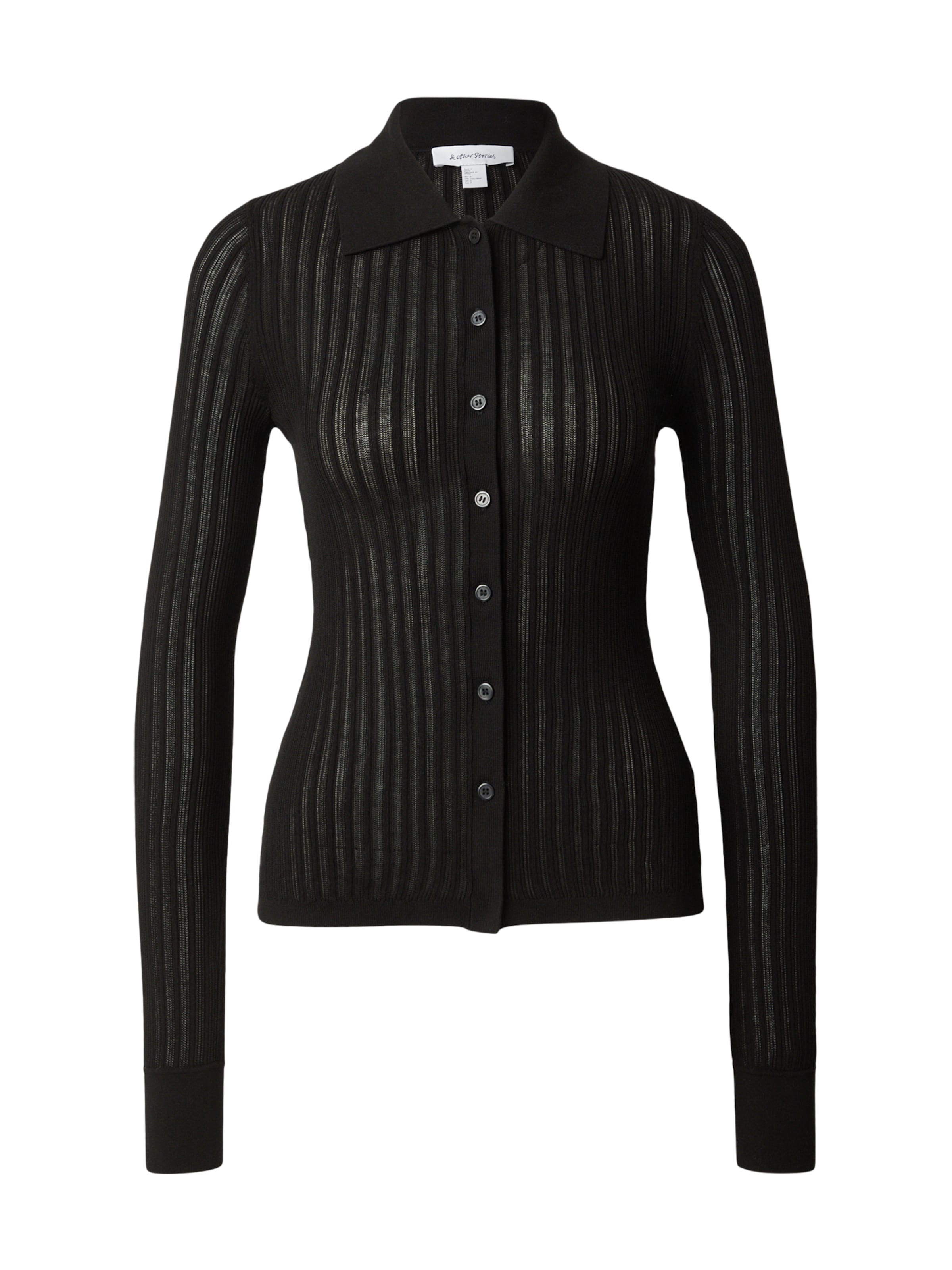 & Other Stories Kardigán - Čierna: predná strana
